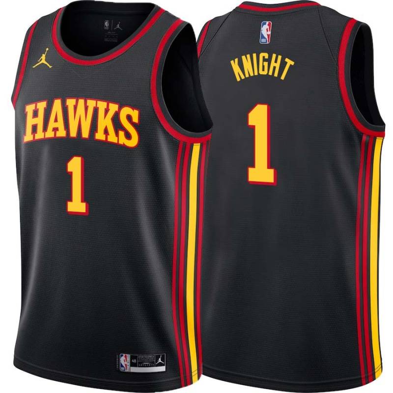 Black Nathan Knight Hawks #1 Twill Basketball Jersey FREE SHIPPING