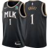 Black_City Nathan Knight Hawks #1 Twill Basketball Jersey FREE SHIPPING