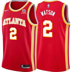 Torch_Red Paul Watson Hawks #2 Twill Basketball Jersey FREE SHIPPING