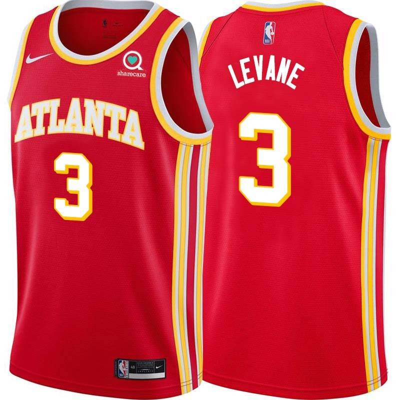 Torch_Red Andrew Levane Hawks #3 Twill Basketball Jersey FREE SHIPPING