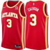 Torch_Red Bill Calhoun Hawks #3 Twill Basketball Jersey FREE SHIPPING