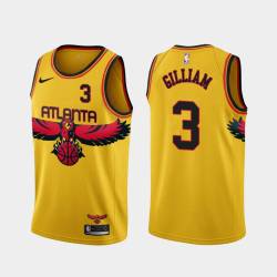 Yellow_City Herm Gilliam Hawks #3 Twill Basketball Jersey FREE SHIPPING