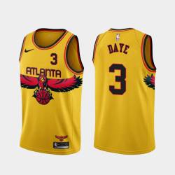 Yellow_City Austin Daye Hawks #3 Twill Basketball Jersey FREE SHIPPING