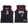 Black Throwback Kevin Ollie Twill Basketball Jersey -76ers #5 Ollie Twill Jerseys, FREE SHIPPING