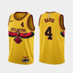 Yellow_City Deyonta Davis Hawks #4 Twill Basketball Jersey FREE SHIPPING