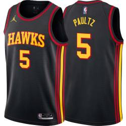 Black Billy Paultz Hawks #5 Twill Basketball Jersey FREE SHIPPING