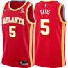 Torch_Red Josh Davis Hawks #5 Twill Basketball Jersey FREE SHIPPING