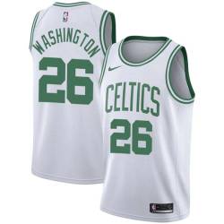 White Kermit Washington Twill Basketball Jersey -Celtics #26 Washington Twill Jerseys, FREE SHIPPING