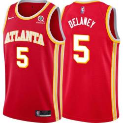 Torch_Red Malcolm Delaney Hawks #5 Twill Basketball Jersey FREE SHIPPING