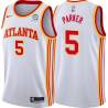 White Jabari Parker Hawks #5 Twill Basketball Jersey FREE SHIPPING