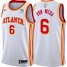 White Whitey Von Nieda Hawks #6 Twill Basketball Jersey FREE SHIPPING