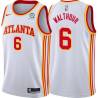 White Isaac Walthour Hawks #6 Twill Basketball Jersey FREE SHIPPING