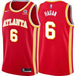 Torch_Red Cliff Hagan Hawks #6 Twill Basketball Jersey FREE SHIPPING