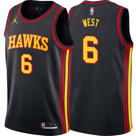 Black Mario West Hawks #6 Twill Basketball Jersey FREE SHIPPING