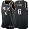 Black_City Jeremy Evans Hawks #6 Twill Basketball Jersey FREE SHIPPING