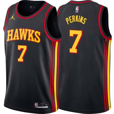 Black Warren Perkins Hawks #7 Twill Basketball Jersey FREE SHIPPING