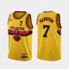 Yellow_City Bob Harrison Hawks #7 Twill Basketball Jersey FREE SHIPPING