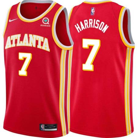 Torch_Red Bob Harrison Hawks #7 Twill Basketball Jersey FREE SHIPPING