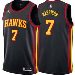 Black Bob Harrison Hawks #7 Twill Basketball Jersey FREE SHIPPING