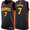 Black Bob Harrison Hawks #7 Twill Basketball Jersey FREE SHIPPING