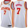 White Irv Bemoras Hawks #7 Twill Basketball Jersey FREE SHIPPING