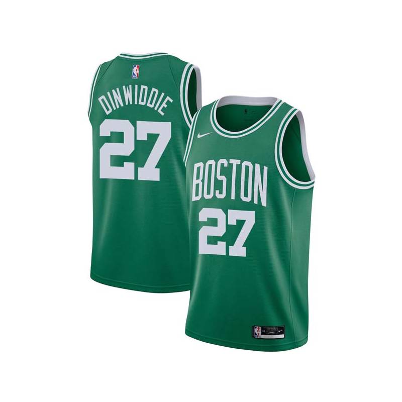 Green Bill Dinwiddie Twill Basketball Jersey -Celtics #27 Dinwiddie Twill Jerseys, FREE SHIPPING