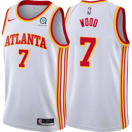 White Al Wood Hawks #7 Twill Basketball Jersey FREE SHIPPING