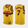 Yellow_City Tim Kempton Hawks #7 Twill Basketball Jersey FREE SHIPPING