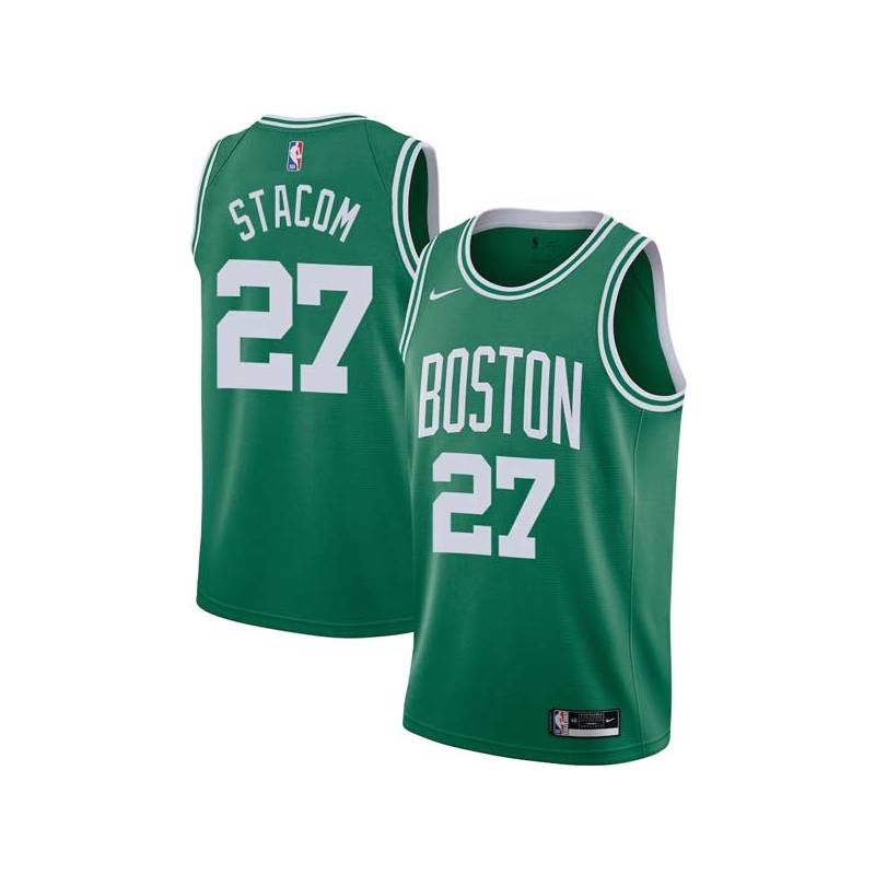 Green Kevin Stacom Twill Basketball Jersey -Celtics #27 Stacom Twill Jerseys, FREE SHIPPING