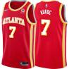 Torch_Red Toni Kukoc Hawks #7 Twill Basketball Jersey FREE SHIPPING