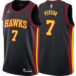 Black Wesley Person Hawks #7 Twill Basketball Jersey FREE SHIPPING