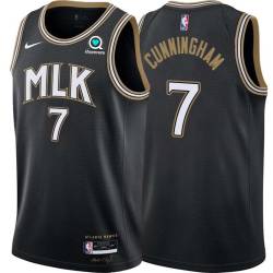 Black_City Jared Cunningham Hawks #7 Twill Basketball Jersey FREE SHIPPING