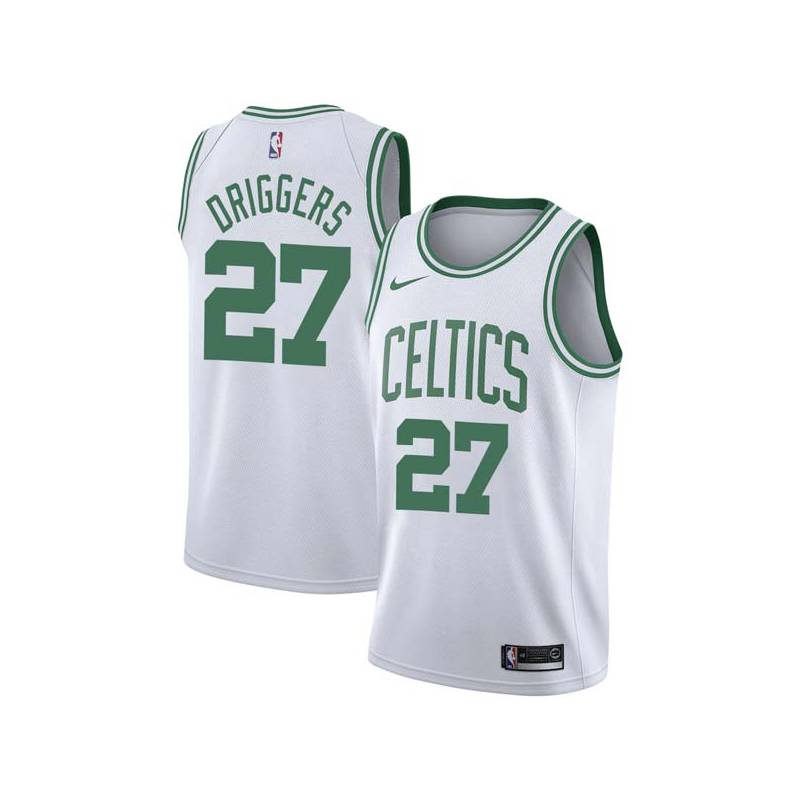 White Nate Driggers Twill Basketball Jersey -Celtics #27 Driggers Twill Jerseys, FREE SHIPPING