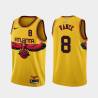 Yellow_City Gene Vance Hawks #8 Twill Basketball Jersey FREE SHIPPING