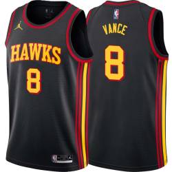 Black Gene Vance Hawks #8 Twill Basketball Jersey FREE SHIPPING