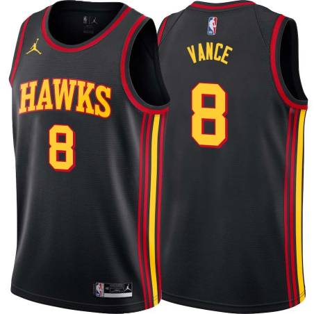 Black Gene Vance Hawks #8 Twill Basketball Jersey FREE SHIPPING