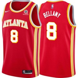 Torch_Red Walt Bellamy Hawks #8 Twill Basketball Jersey FREE SHIPPING