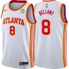 White Walt Bellamy Hawks #8 Twill Basketball Jersey FREE SHIPPING