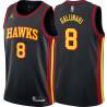 Black Danilo Gallinari Hawks #8 Twill Basketball Jersey FREE SHIPPING