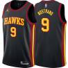 Black George Nostrand Hawks #9 Twill Basketball Jersey FREE SHIPPING