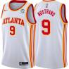 White George Nostrand Hawks #9 Twill Basketball Jersey FREE SHIPPING