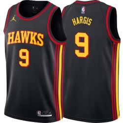 Black John Hargis Hawks #9 Twill Basketball Jersey FREE SHIPPING