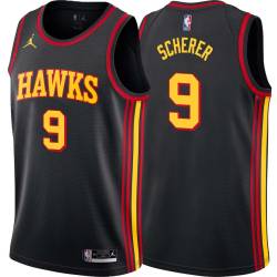 Black Herb Scherer Hawks #9 Twill Basketball Jersey FREE SHIPPING