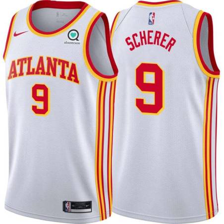 White Herb Scherer Hawks #9 Twill Basketball Jersey FREE SHIPPING