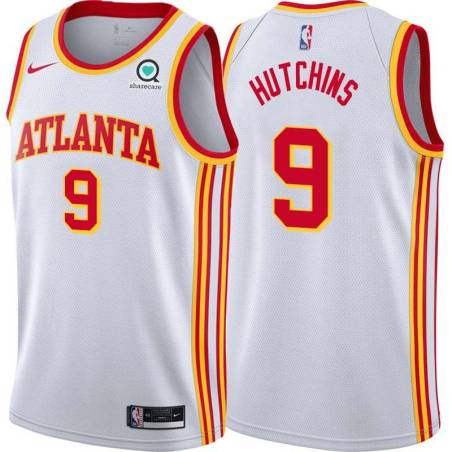 White Mel Hutchins Hawks #9 Twill Basketball Jersey FREE SHIPPING