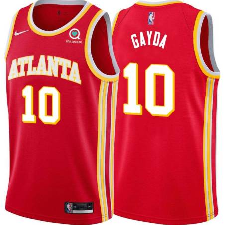 Torch_Red Ed Gayda Hawks #10 Twill Basketball Jersey FREE SHIPPING