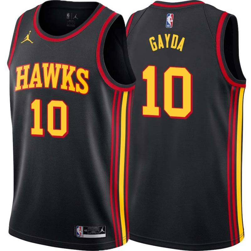 Black Ed Gayda Hawks #10 Twill Basketball Jersey FREE SHIPPING