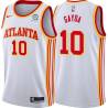 White Ed Gayda Hawks #10 Twill Basketball Jersey FREE SHIPPING