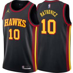 Black George Ratkovicz Hawks #10 Twill Basketball Jersey FREE SHIPPING