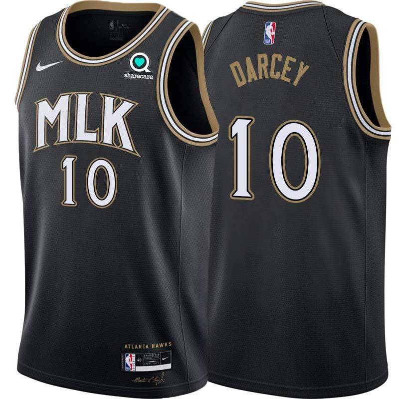 Black_City Pete Darcey Hawks #10 Twill Basketball Jersey FREE SHIPPING